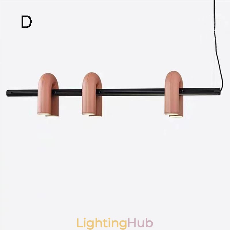 Ceiling Light Wrought Iron U shaped Pendant Light 90° Rotating Shade