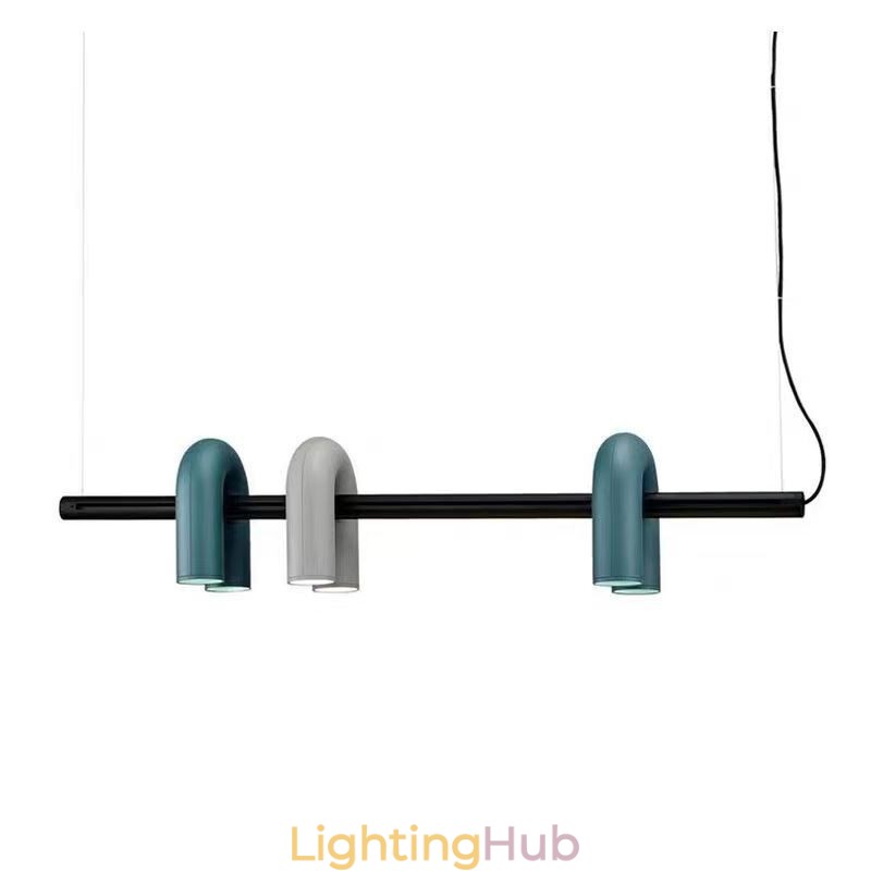 Ceiling Light Wrought Iron U shaped Pendant Light 90° Rotating Shade