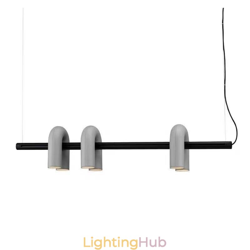 Ceiling Light Wrought Iron U shaped Pendant Light 90° Rotating Shade