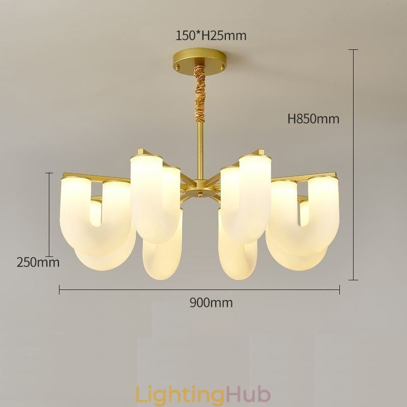 U Shaped Chandelier French Cream Style Pendant Light