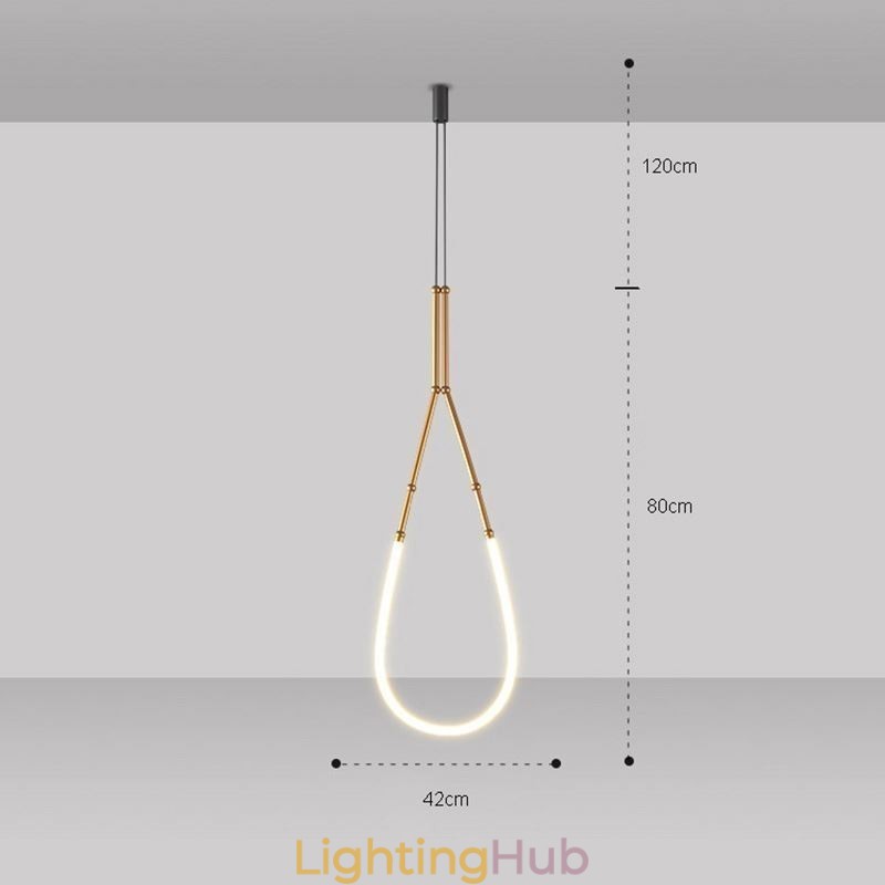 Pendant Light Creative Line Bamboo Ceiling Light Black Gold