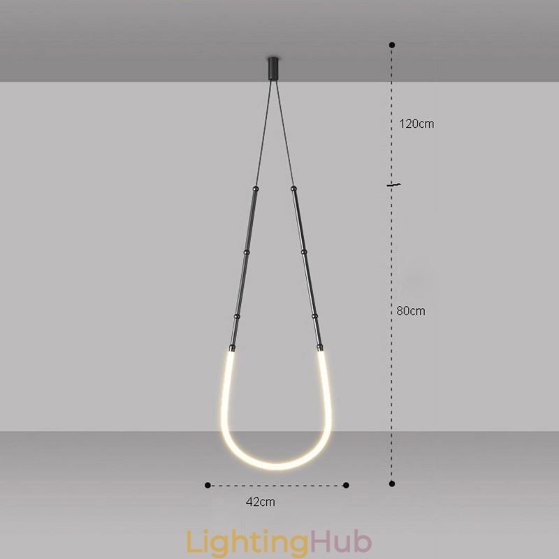 Pendant Light Creative Line Bamboo Ceiling Light Black Gold