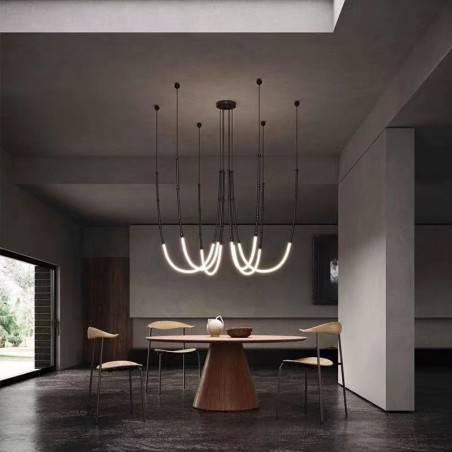 Ceiling Light Creative Line Bamboo Hanging Light Black Gold Ceiling Light Creative Line Bamboo Hanging Light Black Gold