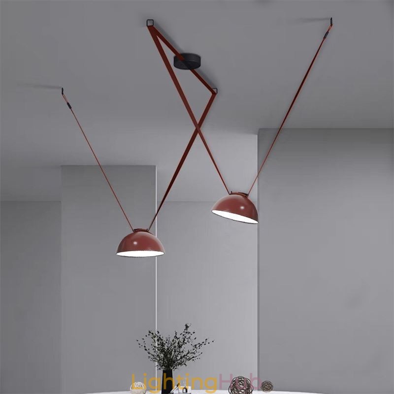 Belt Pendant Light European Simple Wabi Sabi Style Belt Ceiling Light