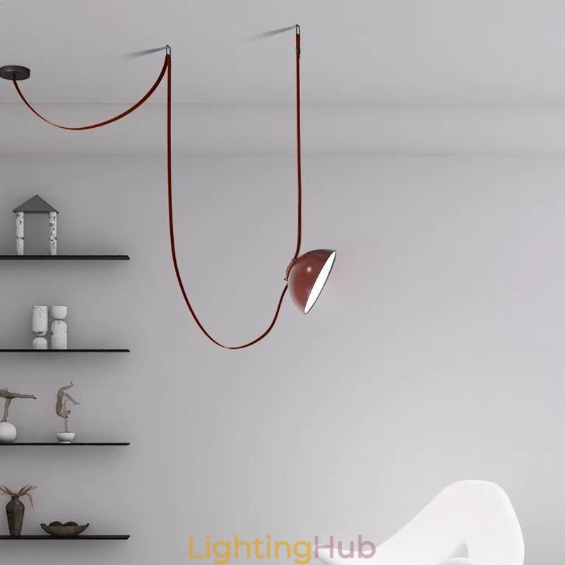 Belt Pendant Light European Simple Wabi Sabi Style Belt Ceiling Light