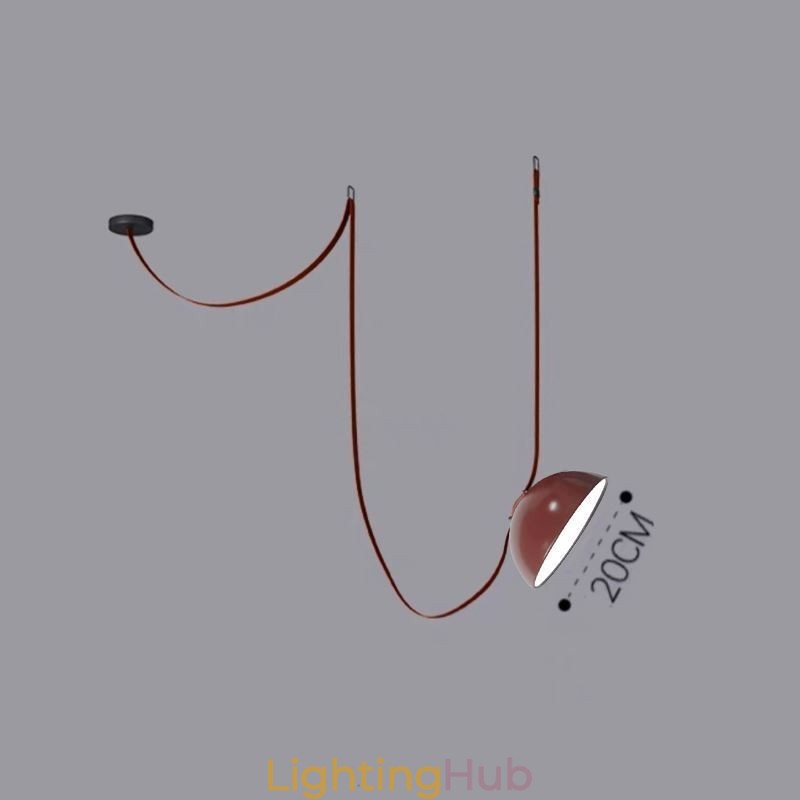 Belt Pendant Light European Simple Wabi Sabi Style Belt Ceiling Light