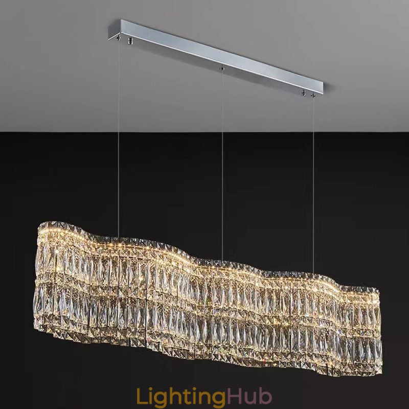 Long Crystal Pendant Light Luxury Decoration Ceiling Light