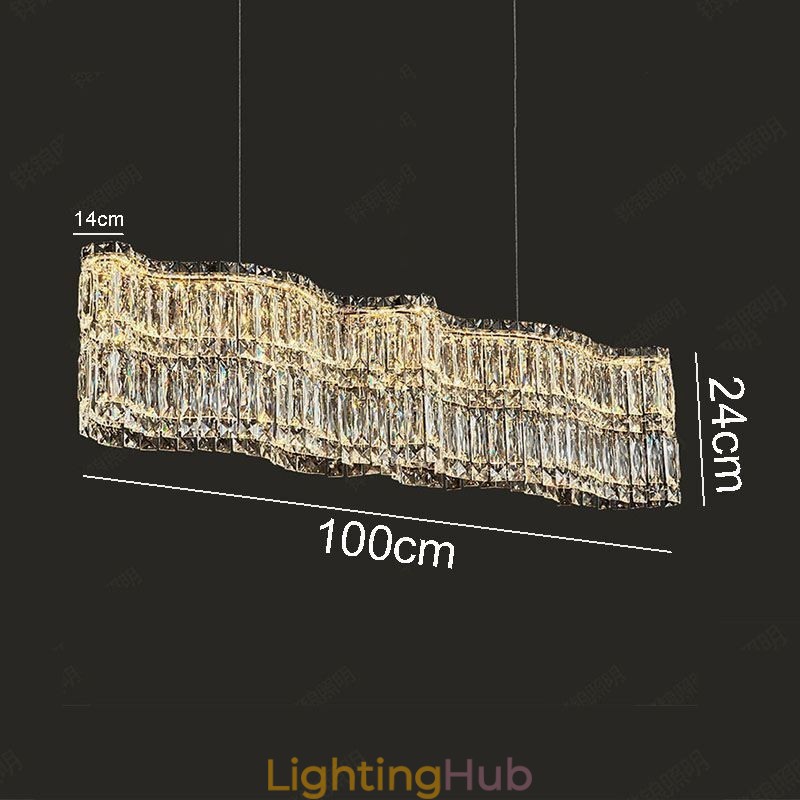 Long Crystal Pendant Light Luxury Decoration Ceiling Light