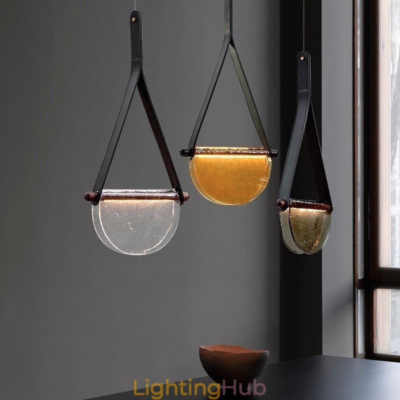 Pendant Light Modern Minimalist Belt Glass Ceiling Light