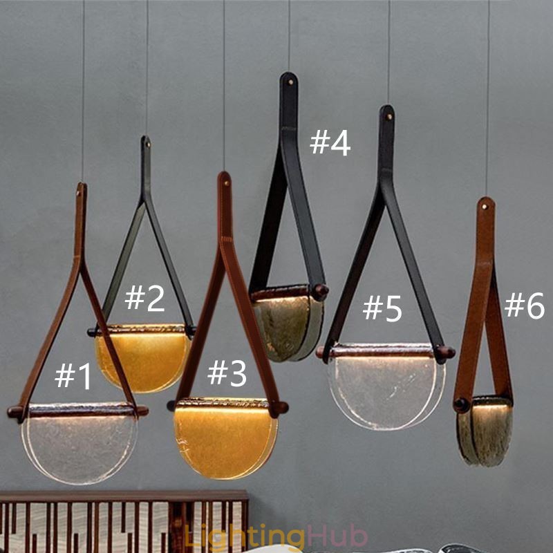 Pendant Light Modern Minimalist Belt Glass Ceiling Light