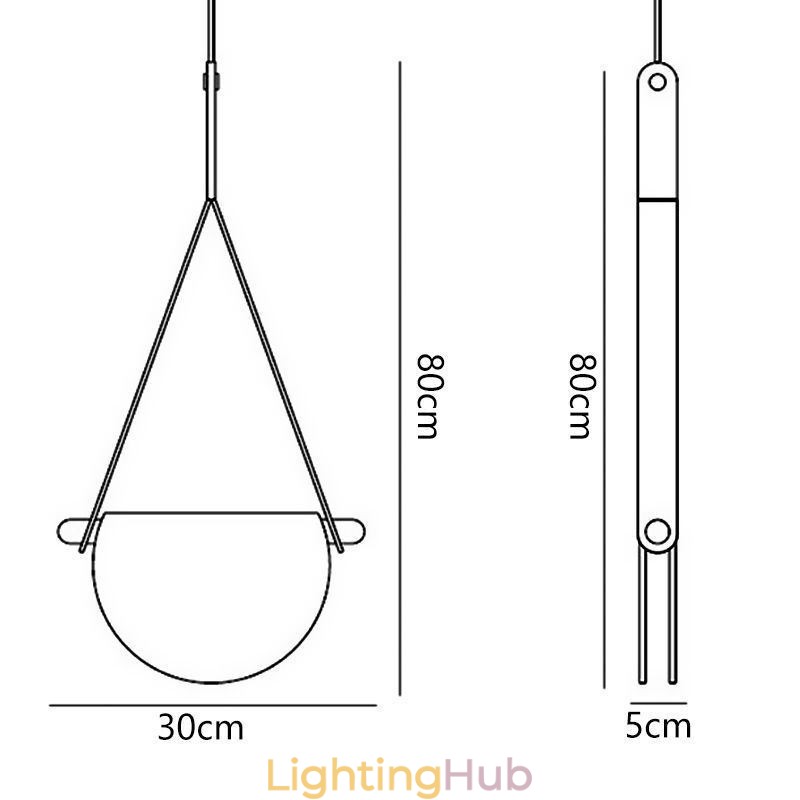 Pendant Light Modern Minimalist Belt Glass Ceiling Light