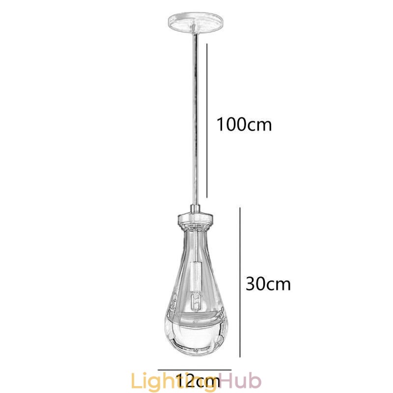 Water Drop Pendant Light Modern Minimalist Copper Art Ceiling Light