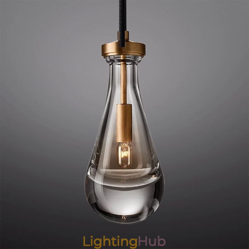 Water Drop Pendant Light Modern Minimalist Copper Art Ceiling Light
