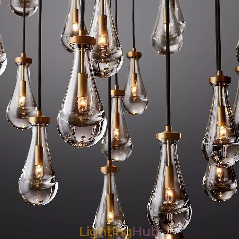 Water Drop Pendant Light Modern Minimalist Copper Art Ceiling Light