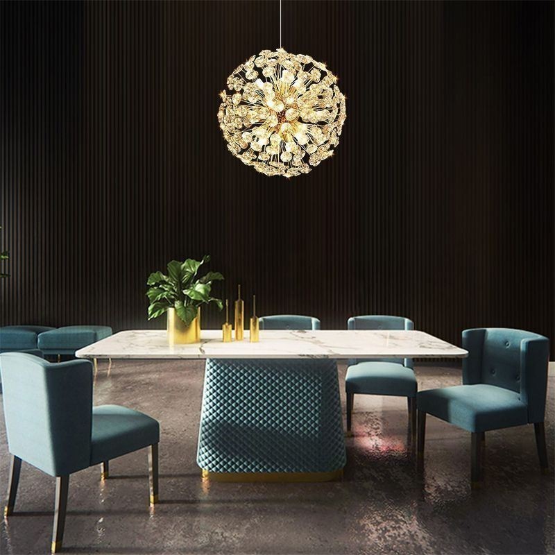 Ceiling Light Modern Minimalist Electroplating Iron Sun Flower Pendant Light