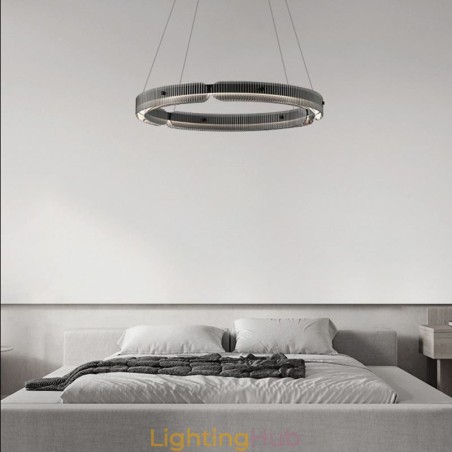 Circle Pendant Light 60 80CM Glass Ceiling Light Stepless Dimmable With Remote Control Circle Pendant Light 60 80CM Glass Ceiling Light Stepless Dimmable With Remote Control