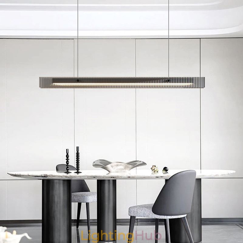 Pendant Light 100CM Glass Ceiling Light Stepless Dimmable With Remote Control