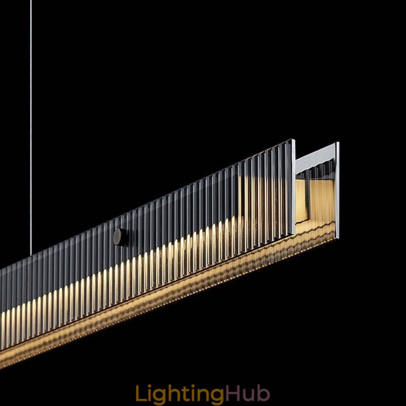 Pendant Light 100CM Glass Ceiling Light Stepless Dimmable With Remote Control
