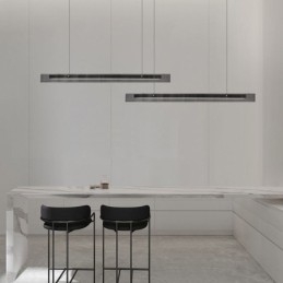 Pendant Light 100CM Glass Ceiling Light Stepless Dimmable With Remote Control