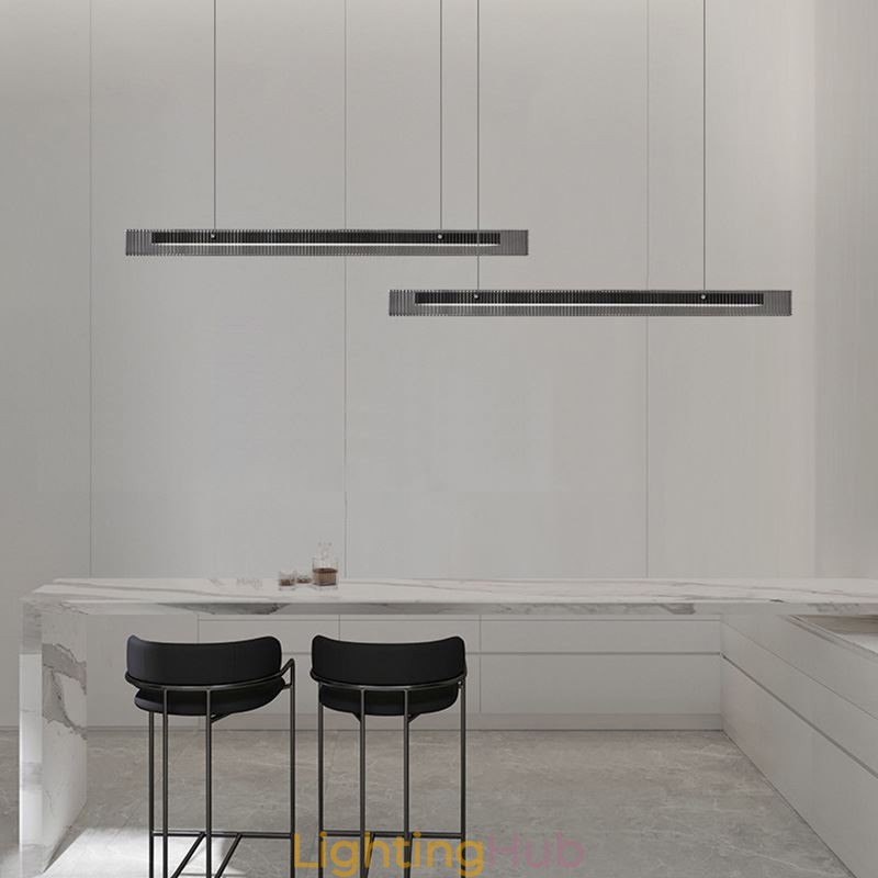 Pendant Light 100CM Glass Ceiling Light Stepless Dimmable With Remote Control