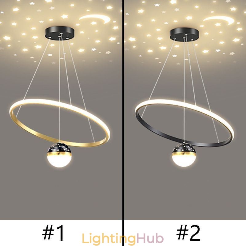 Pendant Light Modern Simple Wrought Iron Silicone Single Ring Ceiling Light