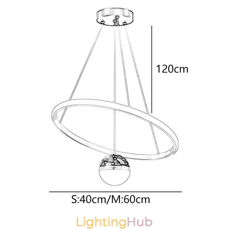 Pendant Light Modern Simple Wrought Iron Silicone Single Ring Ceiling Light