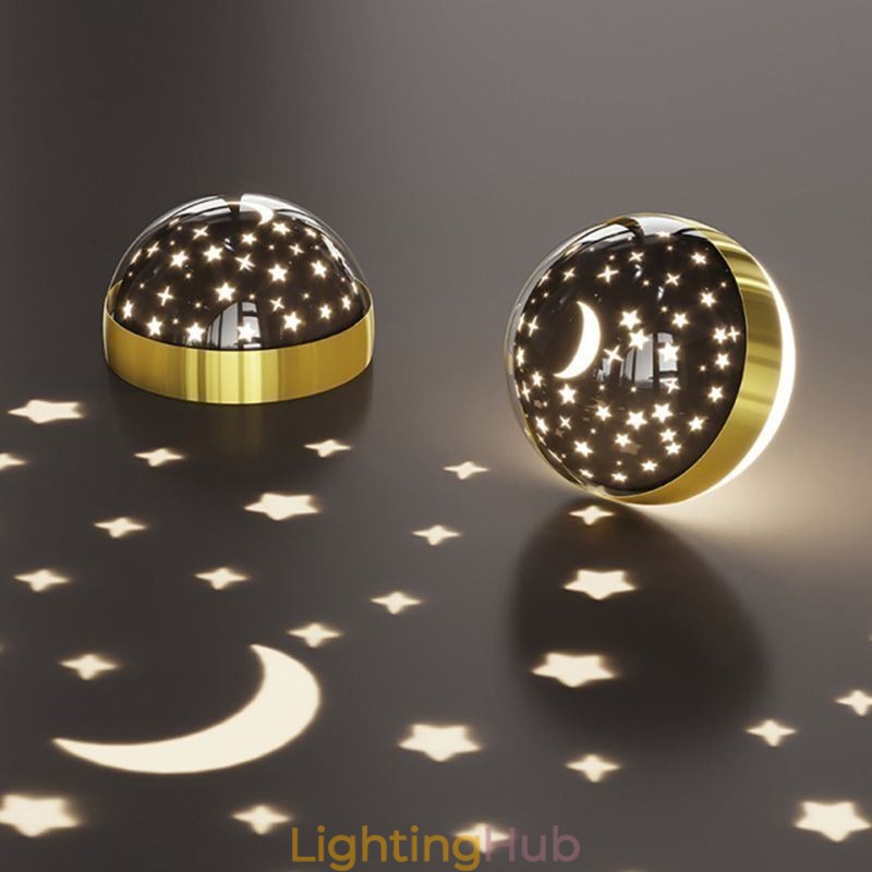Pendant Light Wrought Iron Acrylic Starry Sky Ring Ceiling Light