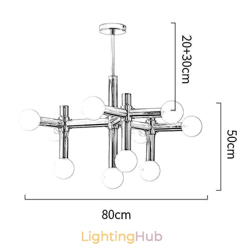 Simple Pendant Light Wrought Iron Magic Beans Molecule Ceiling Light
