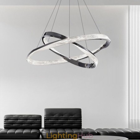 Pendant Light Wrought Iron Acrylic Ring Double Circle Ceiling Light Pendant Light Wrought Iron Acrylic Ring Double Circle Ceiling Light