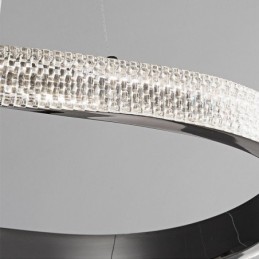 Pendant Light Wrought Iron Acrylic Ring Single Circle Ceiling Light