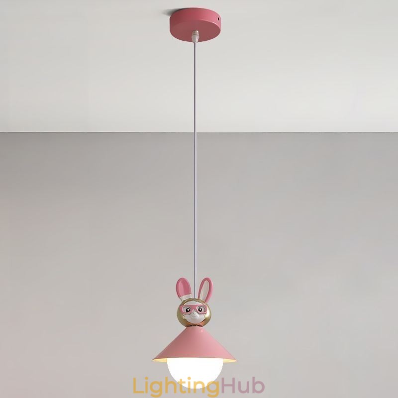 Pendant Light Modern Minimalist G9 Wrought Iron Rabbit Calf Resin Ceiling Light