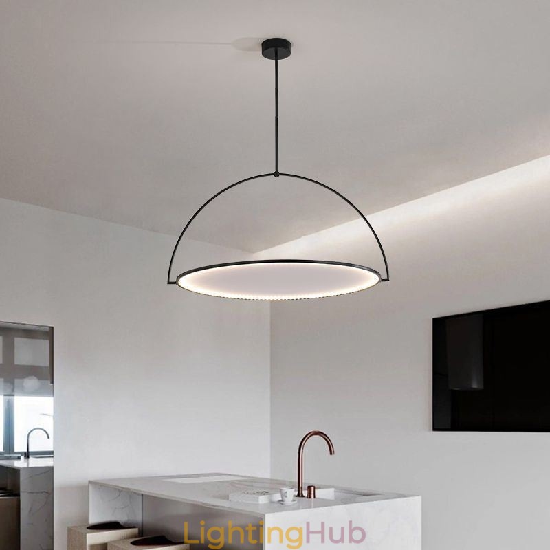 Nordic Pendant Light Creative Wrought Iron Ring Ceiling Light