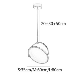 Nordic Pendant Light Creative Wrought Iron Ring Ceiling Light