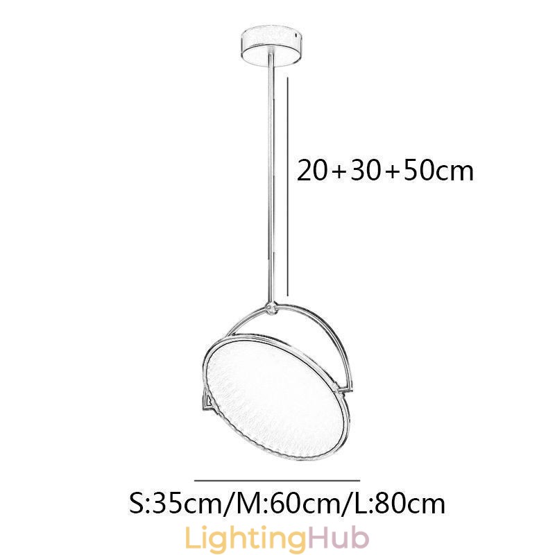 Nordic Pendant Light Creative Wrought Iron Ring Ceiling Light