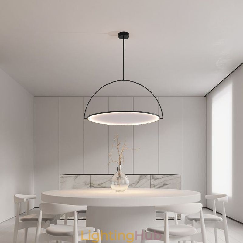 Nordic Pendant Light Creative Wrought Iron Ring Ceiling Light