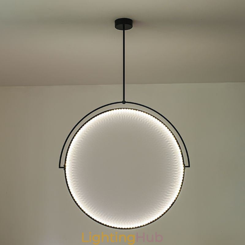 Nordic Pendant Light Creative Wrought Iron Ring Ceiling Light
