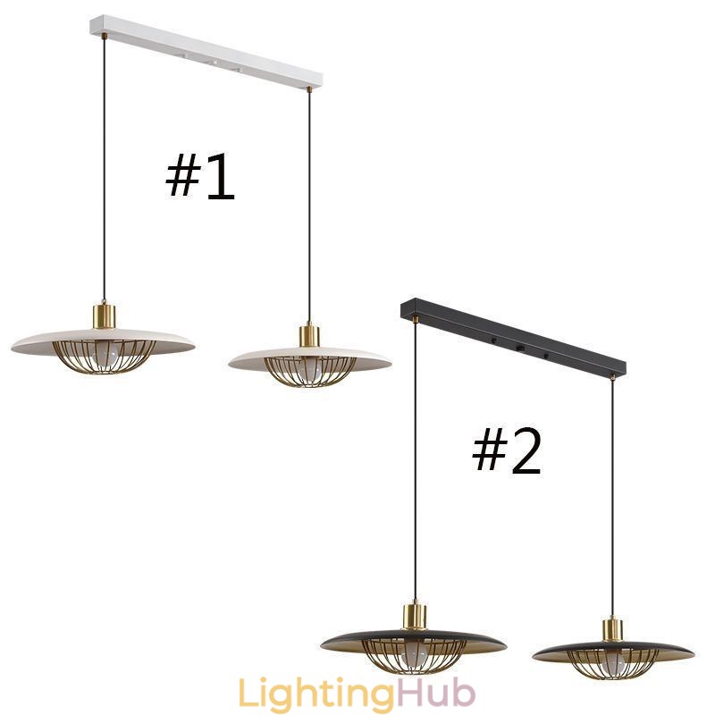 Nordic Pendant Light Creative Wrought Iron Disc Ceiling Light