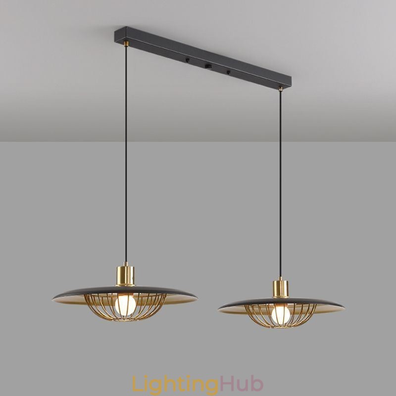 Nordic Pendant Light Creative Wrought Iron Disc Ceiling Light