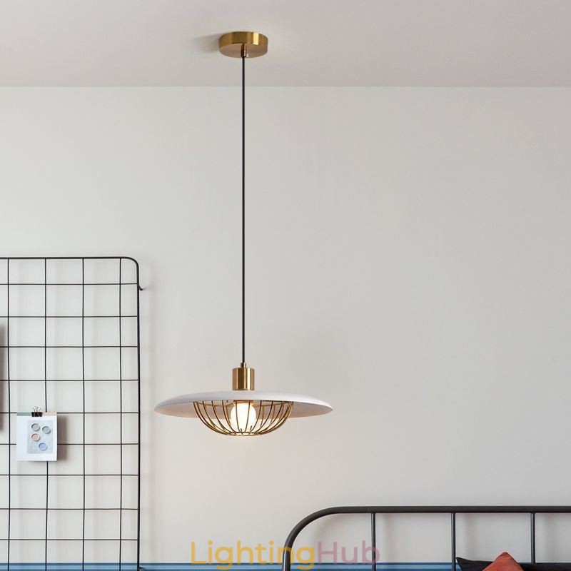 Nordic Pendant Light Wrought Iron Creative Disc Ceiling Lamps