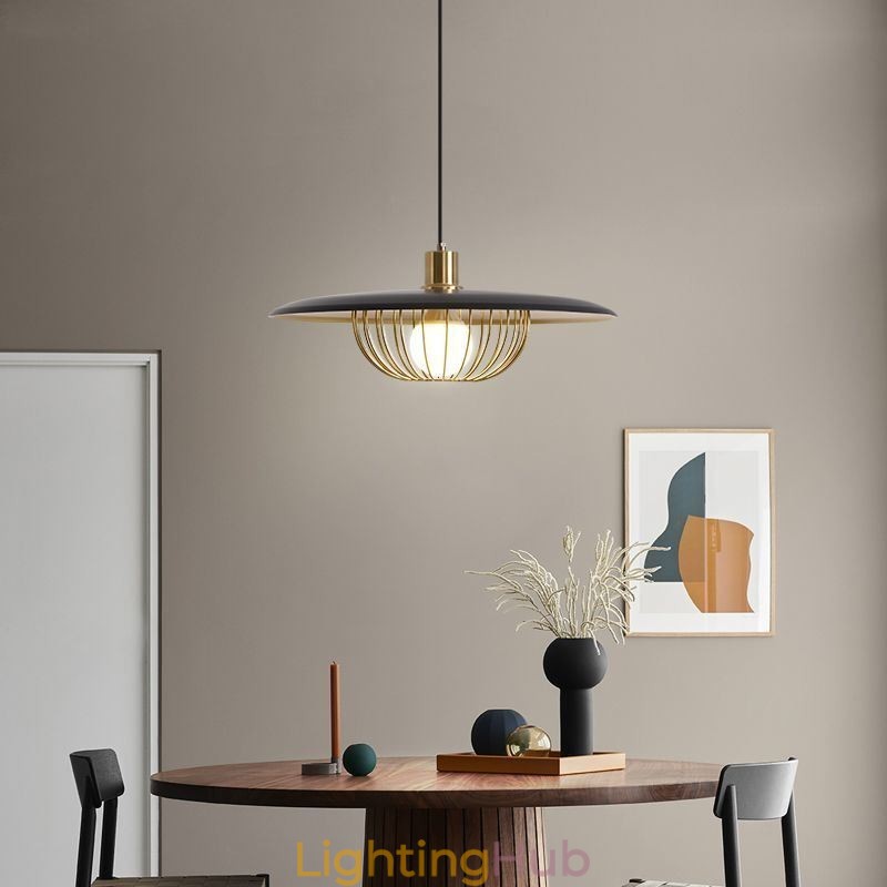Nordic Pendant Light Wrought Iron Creative Disc Ceiling Lamps