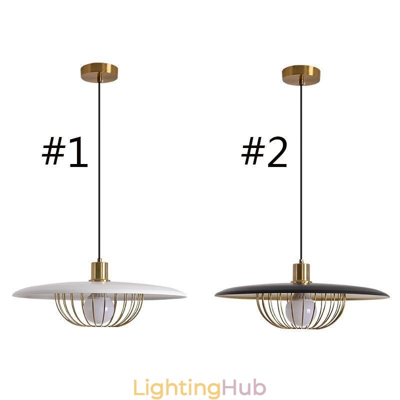 Nordic Pendant Light Wrought Iron Creative Disc Ceiling Lamps