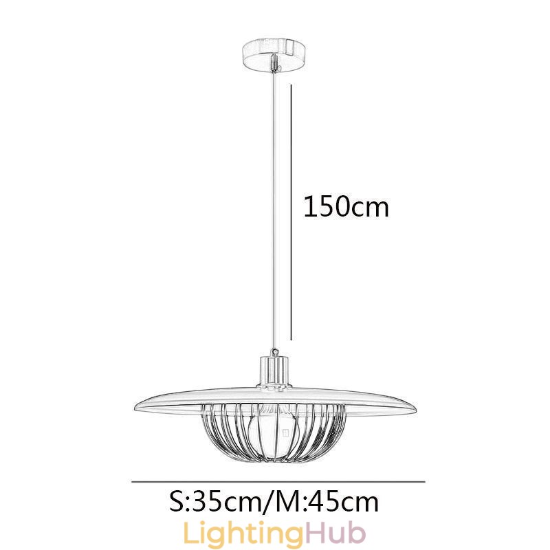 Nordic Pendant Light Wrought Iron Creative Disc Ceiling Lamps