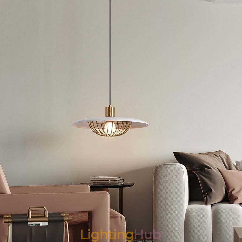 Nordic Pendant Light Wrought Iron Creative Disc Ceiling Lamps