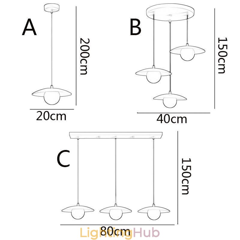 Nordic Pendant Creative Wrought Iron G9 Disc Ceiling Light