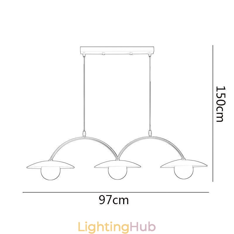 Nordic Pendant Light Creative G9 Wrought Iron Wave Ceiling Light