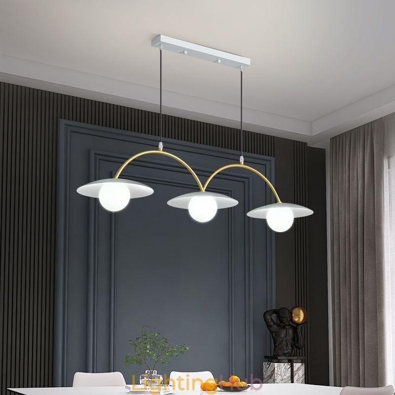 Nordic Pendant Light Creative G9 Wrought Iron Wave Ceiling Light