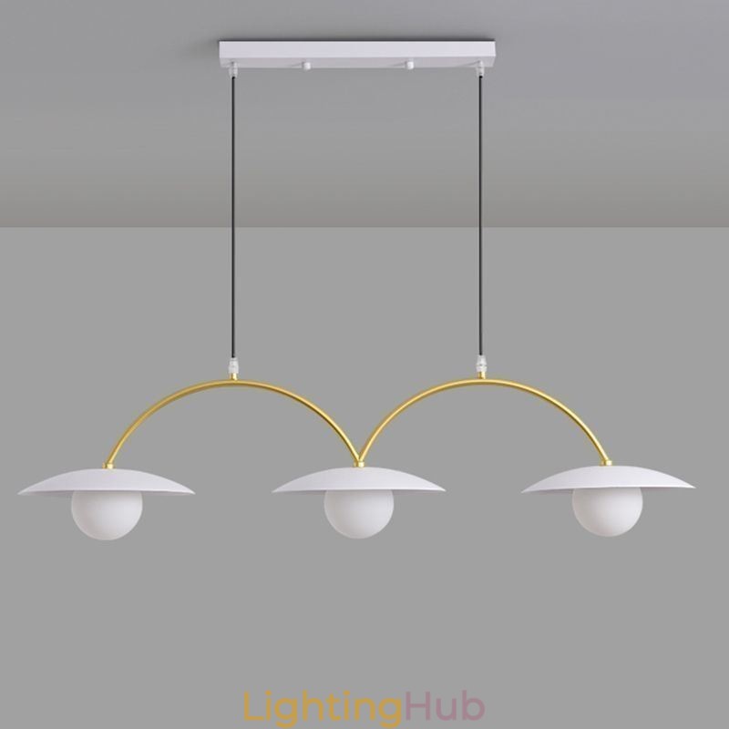 Nordic Pendant Light Creative G9 Wrought Iron Wave Ceiling Light