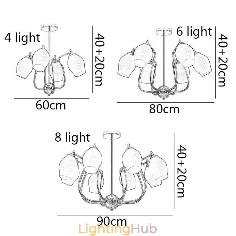 Nordic Pendant Light Creative Wrought Iron Copper Natural Color Stamen Ceiling Light