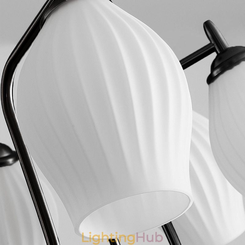 Nordic Pendant Light Creative Wrought Iron Gun Black Stamen Ceiling Light