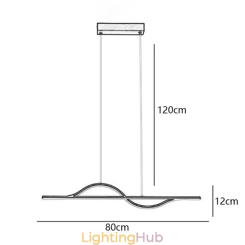 Stylish Pendant Light Aluminum Art Wave Ceiling Lamp